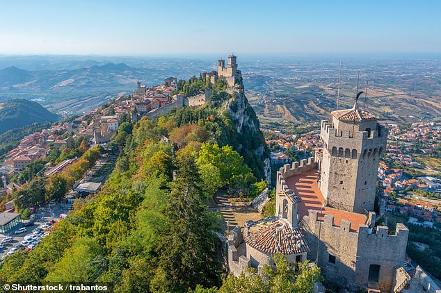 On Luca's list of least favorite destinations is the microstate of San Marino (above). 