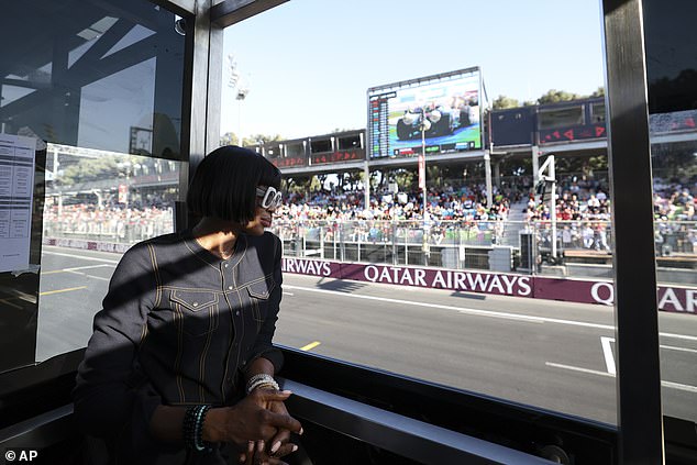 Naomi, who is a huge F1 fan, watched with excitement as the action began to unfold on the track.