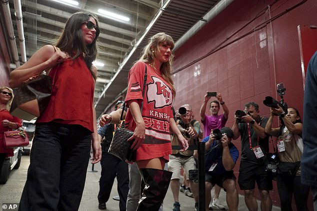 Taylor Swift made her arrival at Arrowhead Stadium before a game between the Cincinnati Bengals and her boyfriend Travis Kelce's Kansas City Chiefs.