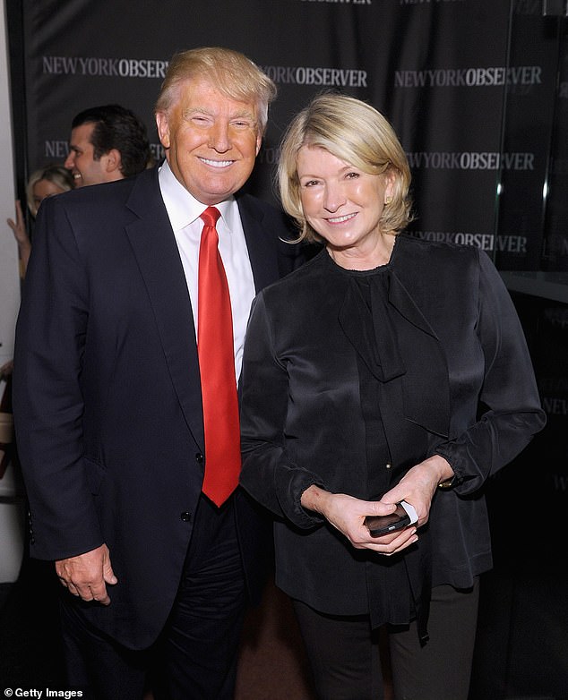 Donald Trump and Martha Stewart appear together in the photo in 2014