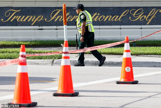 Several shots were fired near Trump's golf club in West Palm Beach, Florida, on Sunday. A police scene has now been set up outside the club.