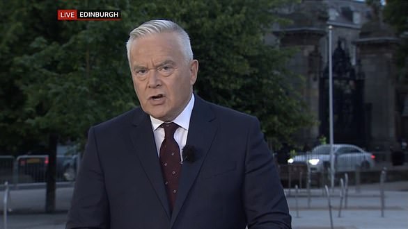 Edwards appears on screen for the last time before the scandal became public, when he covered King Charles' visit to Scotland.