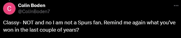 Arsenal fans loved White's behaviour, but other spectators considered it lacking in decorum.