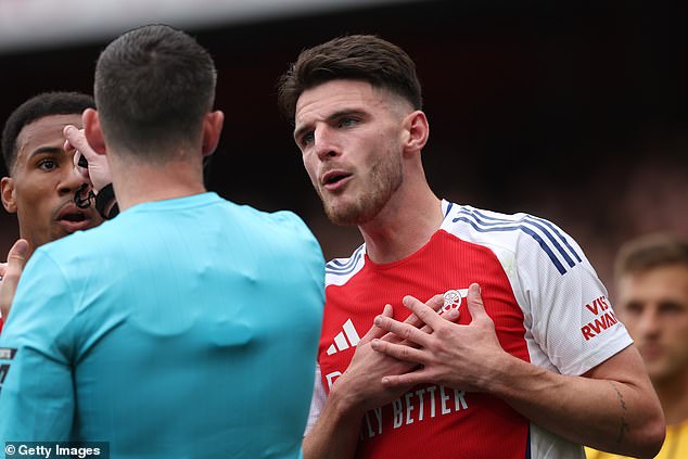 Arteta will welcome Declan Rice back for Sunday's away game against Manchester City