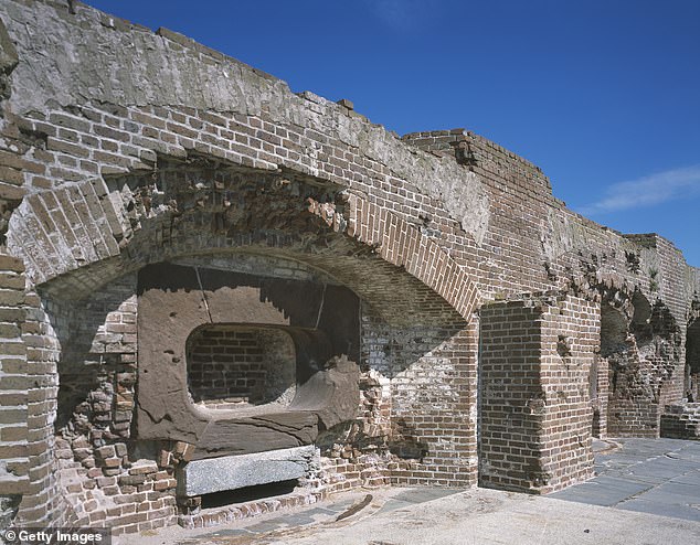 The fort is located in Charleston, one of the fastest-sinking cities in the U.S., sinking at an average rate of about 4 millimeters per year, or about an inch every six or seven years.