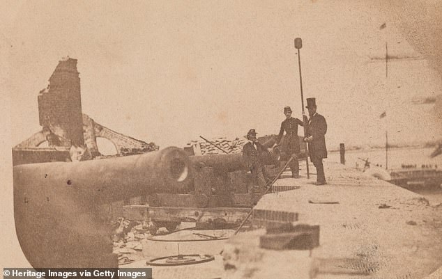 The storm surge had swallowed up some of the historic cannons used to defend the fort, so 