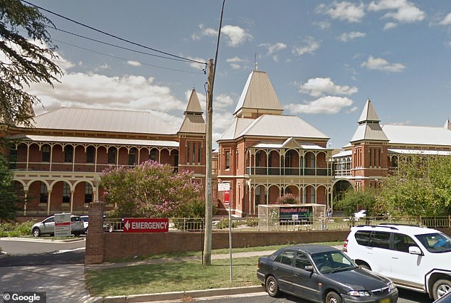 One night Cathy was unable to breathe and her parents rushed her to the emergency department at Bathurst Base Hospital (pictured).