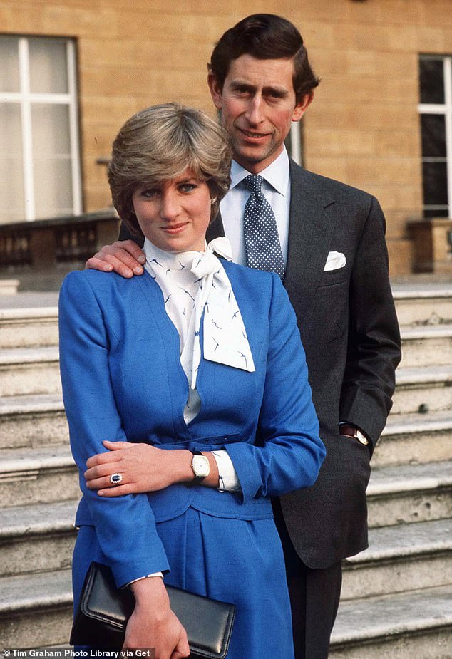 It has been suggested that Kate is taking a leaf out of her book of late mother-in-law Diana, Princess of Wales, who opted for a blue suit with a white bow blouse for the official announcement of her engagement to Charles in 1981.