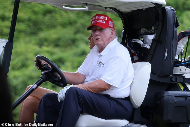 Donald Trump at his golf course in West Palm Beach