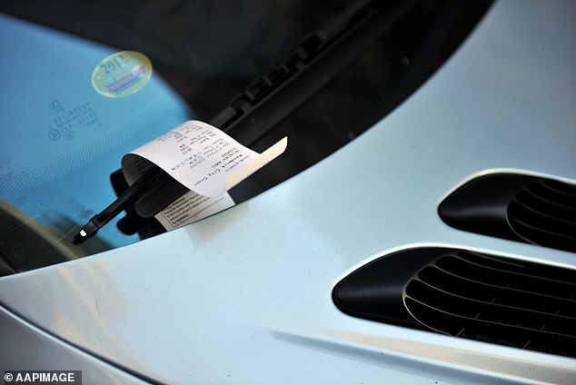 Recent data shows that councils issued 822,310 fines for parking without a ticket last year, almost 50 per cent more than the previous year (file image)