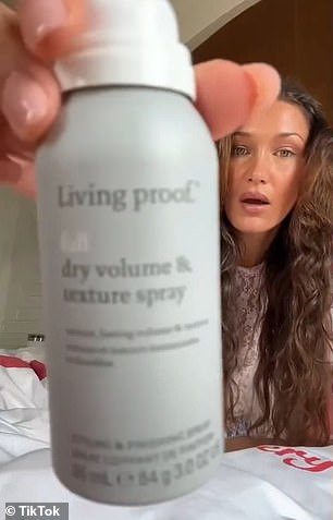 Bella also revealed that she keeps Living Proof Full Dry Volume and Texturizing Spray in her bag on her outings.