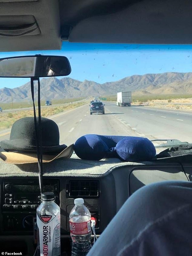 The trio were supposed to return to the city before Jackson planned to fly to Atlanta for another event. On the dashboard is one of Jackson's signature hats.