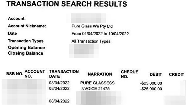 Mr Brown said the fraudster should not have been able to access his bank account to make the two transfers (pictured)