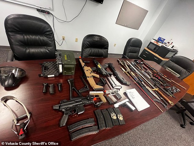 Authorities also revealed the wide range of weapons the boy had.