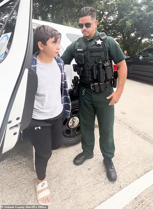 Officers filmed him being handcuffed and the attacker being taken into the Volusia Family Resource Center for processing before being transported to the Department of Juvenile Justice.