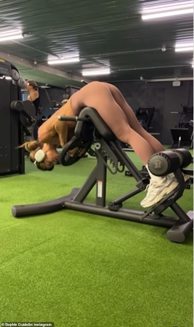 The controversial influencer, 35, took to Instagram on Monday to work out in a pair of skin-tight, flesh-colored leggings. The fitness guru appeared to be doing her workouts completely naked, as the leggings perfectly matched her complexion.