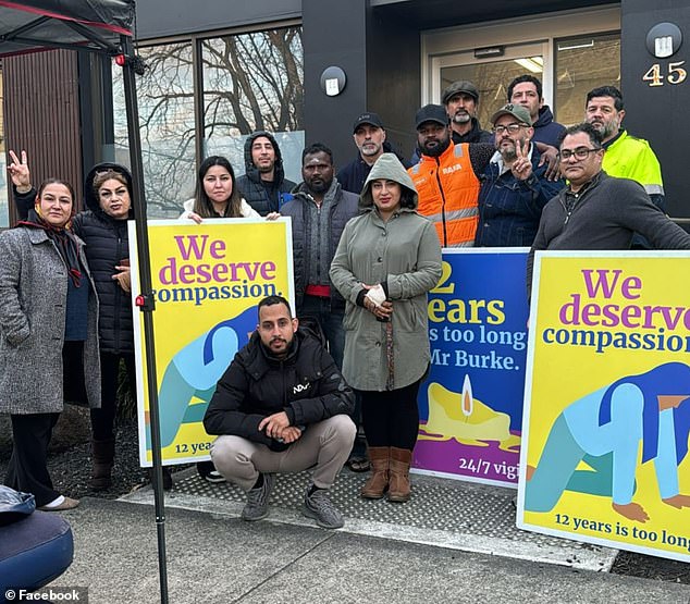 Protesters have been outside Mr. Hill's office for about 64 days.