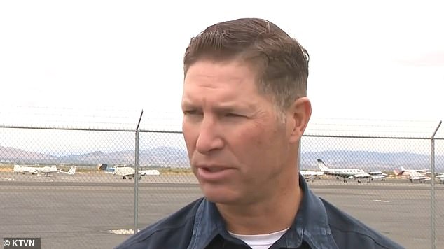 Witnesses reported the Globe GC-1B caught fire in mid-air before crashing, according to Sheriff Dan Coverley (pictured).