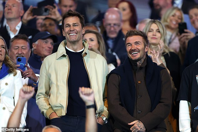 Brady appeared in good spirits as he faced jeers from the visiting Wrexham fans.