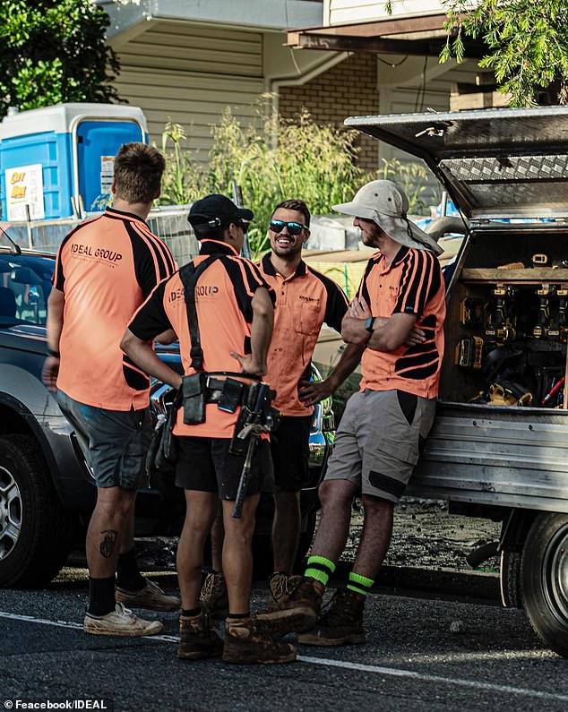 A young construction company owner previously told Daily Mail Australia that today's apprentices are not willing to work hard to achieve long-term success (pictured: workers)