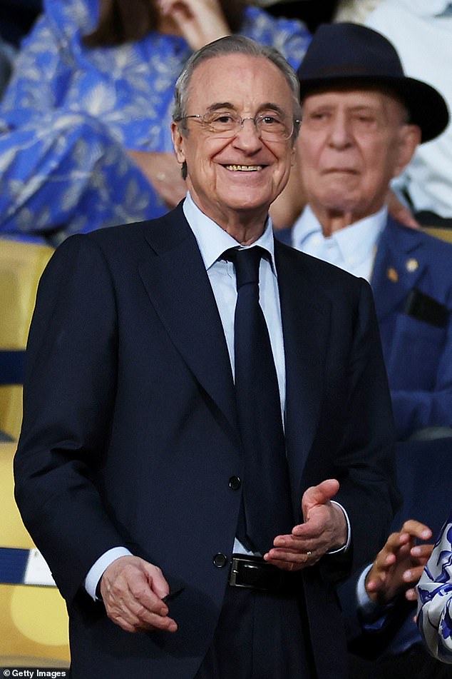 Real Madrid are keen to assert their financial power next summer after their successful free transfer of Kylian Mbappe during the recent transfer window (Florentino Perez pictured)