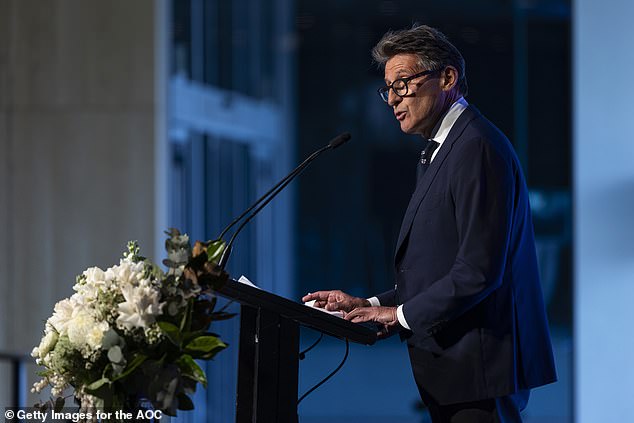 IOC presidential candidate Lord Sebastian Coe gave a speech at the ceremony