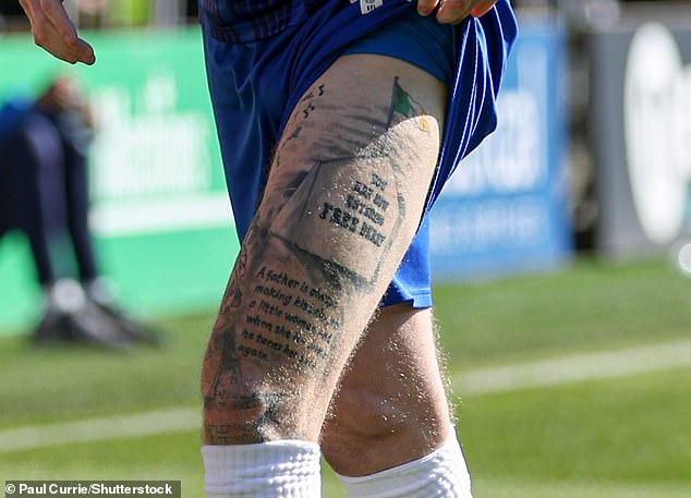 McClean also attempted to rile up opposing fans by slapping his thigh to reveal his tattoo. 