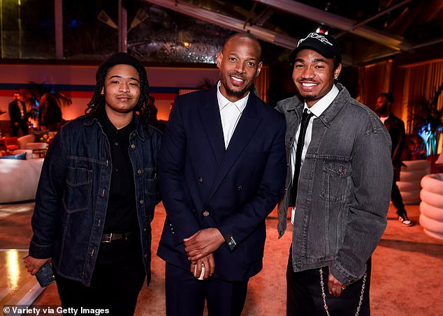 Wayans is seen with Kai and his son Shawn in 2023