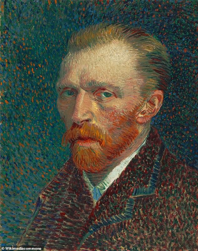 When he painted The Starry Night, the Dutchman was living in an asylum in Saint-Rémy-de-Provence, in the south of France. Pictured: Self-portrait, c.1887, Art Institute of Chicago