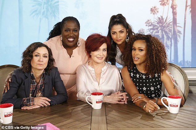 In 2020, Eve (far right) was nominated for a Daytime Emmy for co-hosting CBS's The Talk alongside Sharon Osbourne, Sheryl Underwood and Carrie Ann Inaba.