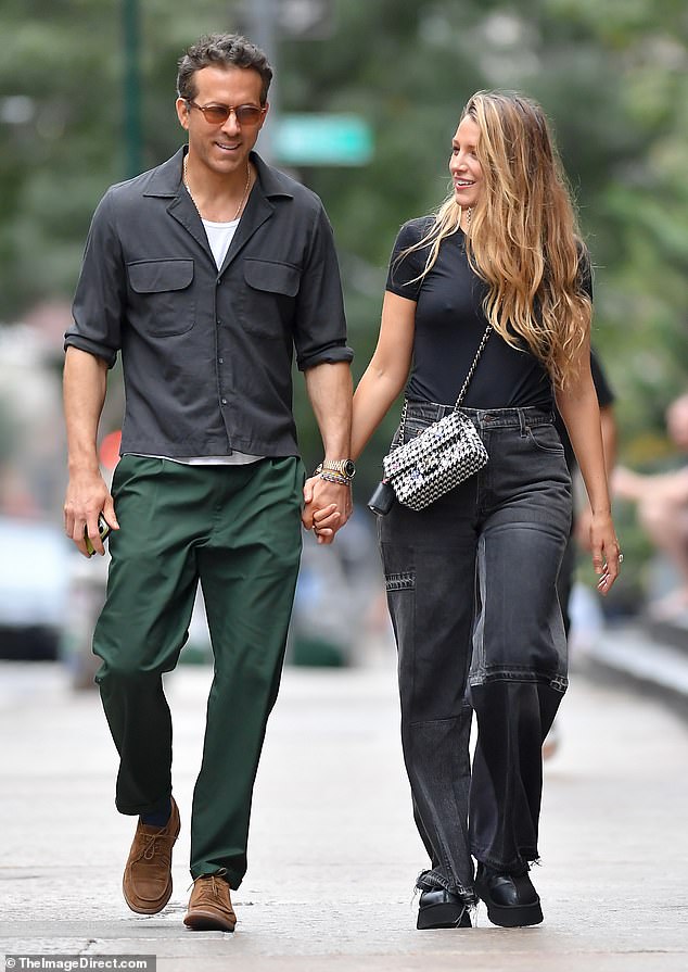 The 37-year-old movie star and the 47-year-old Hollywood heartthrob, who tied the knot in 2012 and were spotted together on Monday, held hands during the outing in the Big Apple.