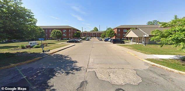 The horrific incident occurred on August 29 at Cedar Glen Apartments (pictured) in South Bend, Indiana.