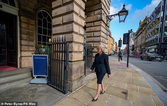 Lady Justice Thirlwall at Liverpool Town Hall on Monday last week ahead of the hearings