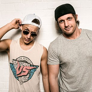 Australian DJs Will Sparks (pictured left with Brooklyn Clancy) and New World Sound brothers Tyrone and Jesse Taylor (right) listed the Gold Coast pad in April.