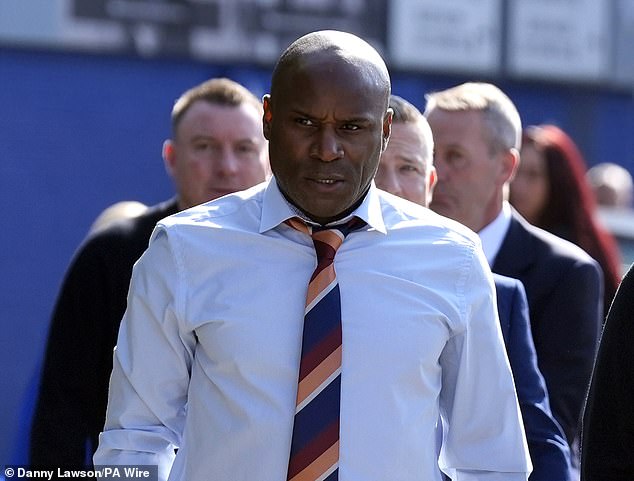 Campbell's close friend Frank Sinclair (pictured) attended the service after paying a moving tribute to the former Toffees striker in the days following his death.