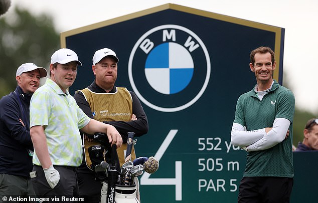 Murray walked down the immaculate fairway with partner Robert MacIntyre, who finished tied for eighth at this year's Open.