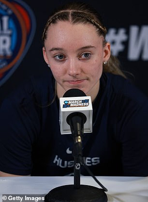 Parmalee was arrested last month in Connecticut, telling police he was going to UConn to visit Huskies basketball star Paige Bueckers (pictured).