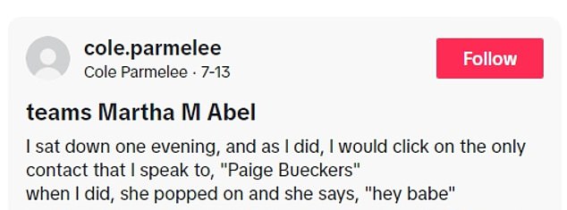 Many of Parmalee's posts about Bueckers were best described as meaningless ramblings.