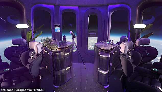 Space Perspective has already sold over 1,800 tickets for a whopping $125,000 per seat (artist's illustration)