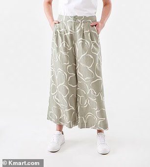 Wide leg ankle length pants