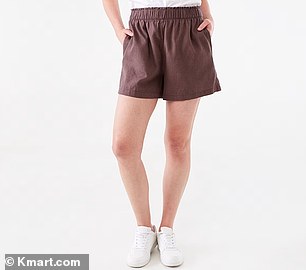 Linen blend shorts