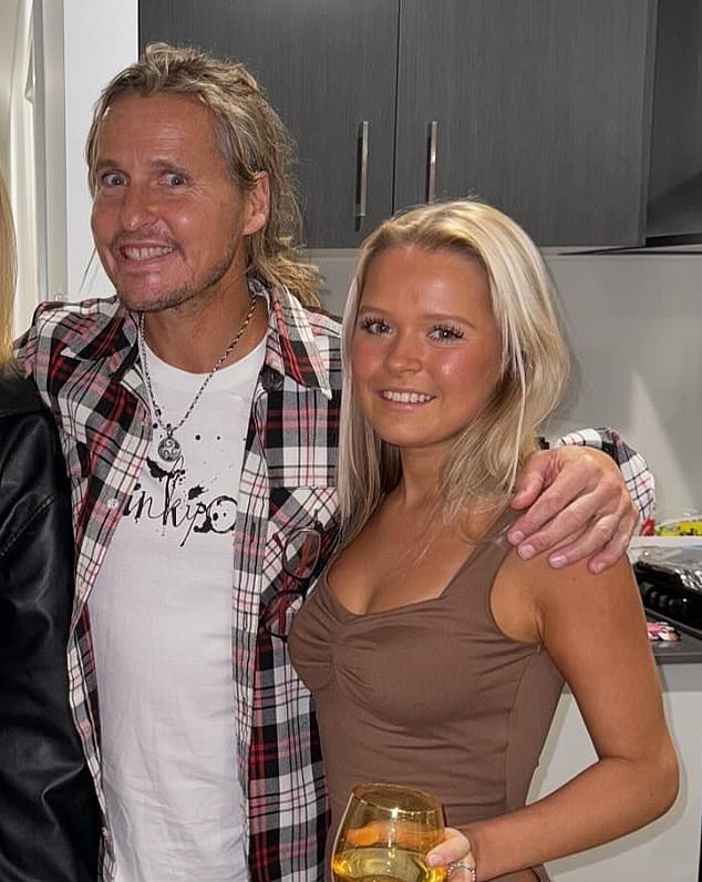 Daily Mail Australia can reveal she is the youngest daughter of Big Brother star Paul Dyer, who appeared on the fourth series of the Channel 10 show in 2004. (Both pictured)