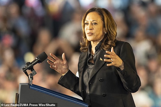 The poll shows Harris leading Trump by five points in Michigan, 52 percent to 47 percent, with a margin of error of plus or minus 3.1 percentage points.