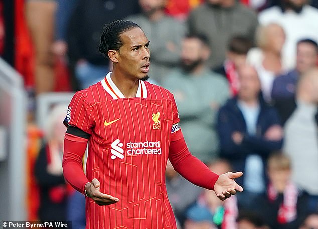 Current Liverpool captain Virgil van Dijk was chosen by Carragher