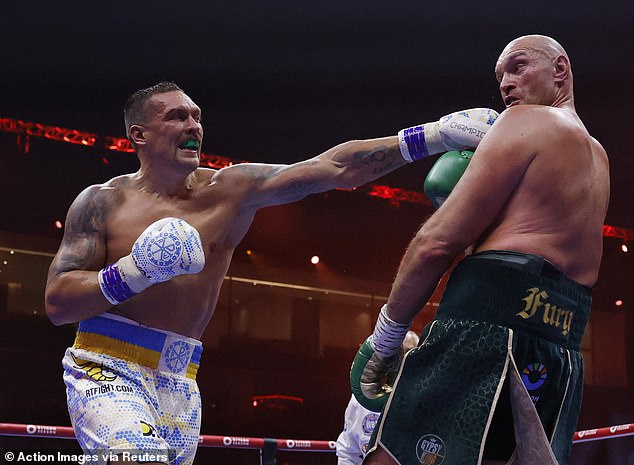 Broadcasters are estimated to have lost around £95m in revenue after 20 million people illegally streamed Oleksandr Usyk's (left) vs Tyson Fury (right) fight earlier this year.