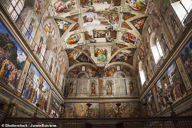 Jo enjoys a private after-hours tour of the Vatican Museums and Sistine Chapel (pictured), which costs from £4,000 for a small group.