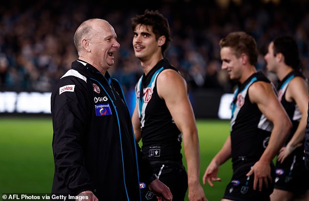 The 21-year-old was the subject of a verbal tirade by Port Adelaide coach Ken Hinkley.