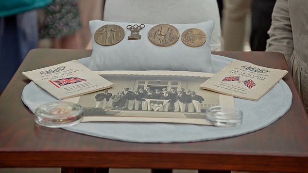 Showing off her father's medals and one of his Olympic jerseys, the guest added that she only found out about his achievements after making a shocking discovery in the attic.