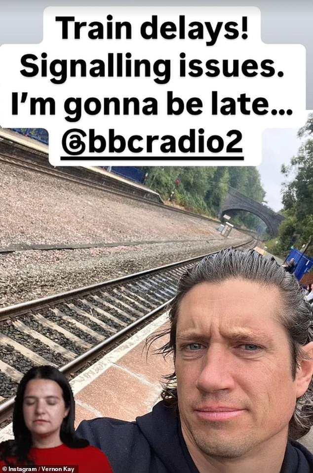 At the same time, Vernon took to Instagram Stories to confirm that he was indeed still waiting for his train, writing: “Train delays! Signalling issues. Going to be late... @bbcradio2.”