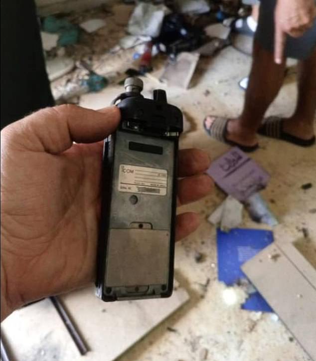 Images purporting to show exploding portable radios have been circulating on the Internet.